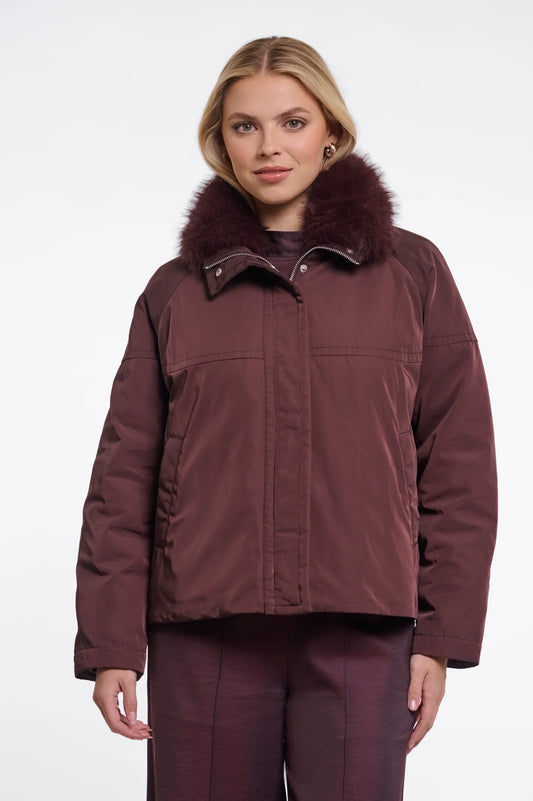 Nanne Short Jacket Fudge Cloak