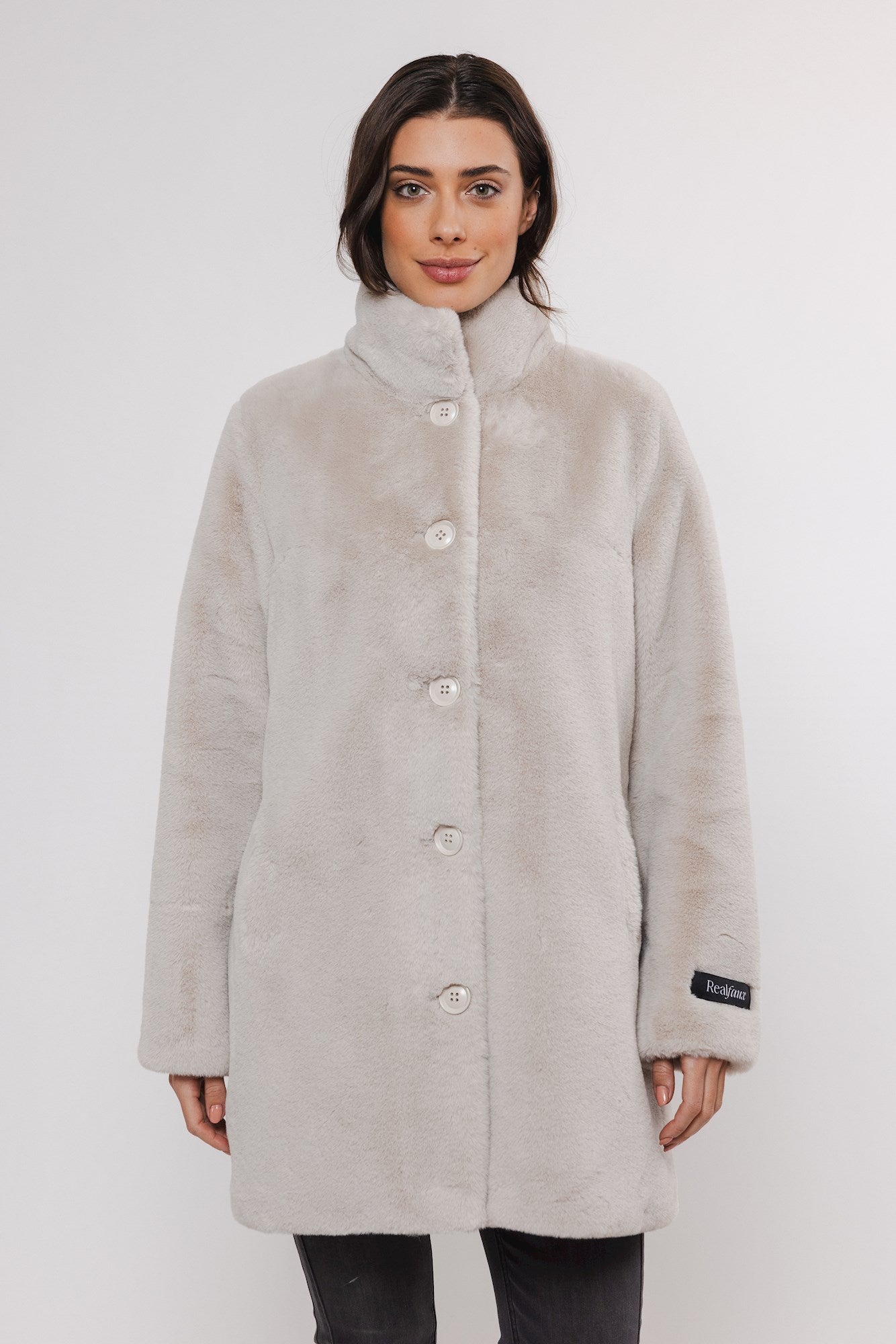 birch faux fur coat 