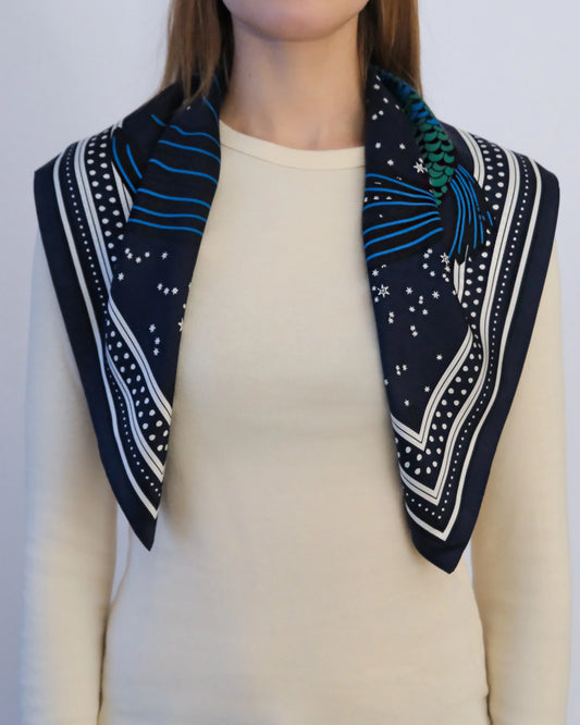 Pisces Scarf Cream Navy