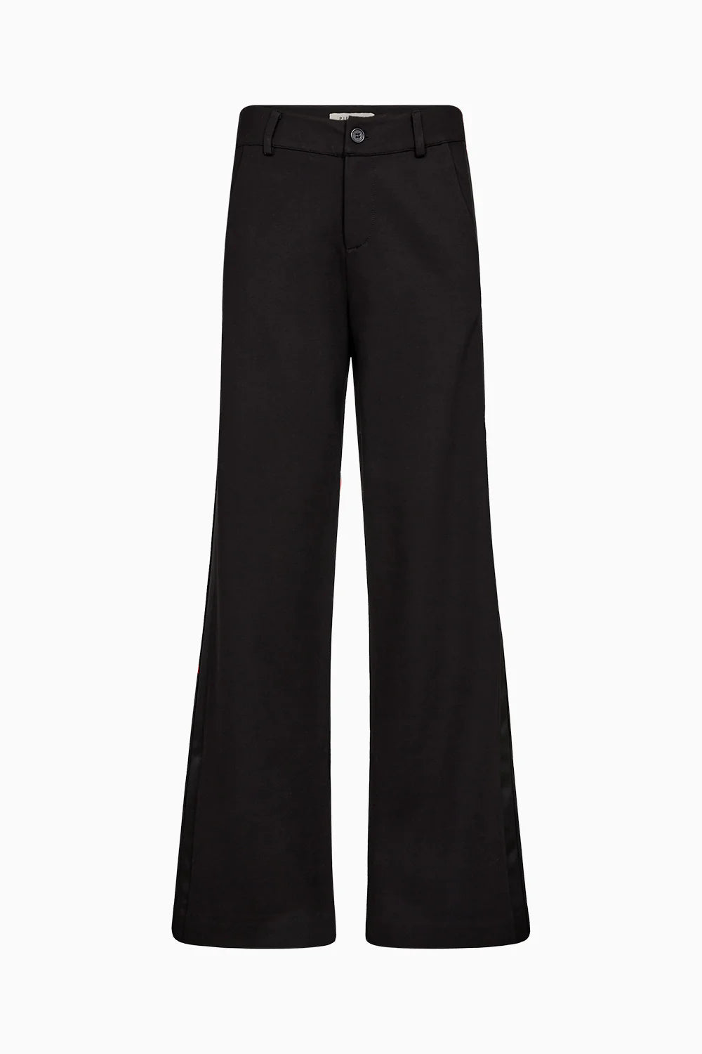 Black wide-leg pants on a white background from Pieszak