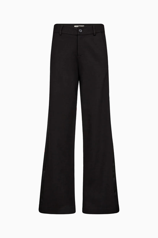 Black wide-leg pants on a white background from Pieszak