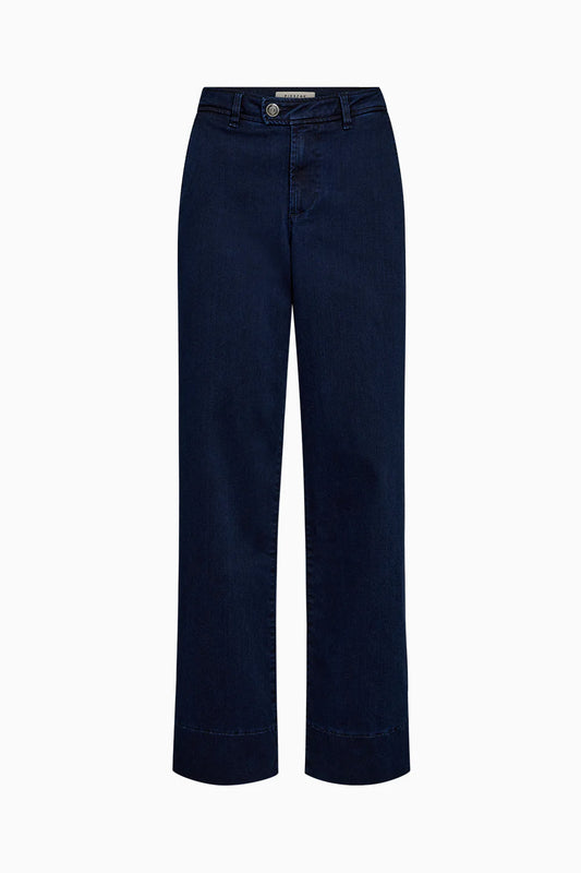 dark blue wide leg jeans from pieszak