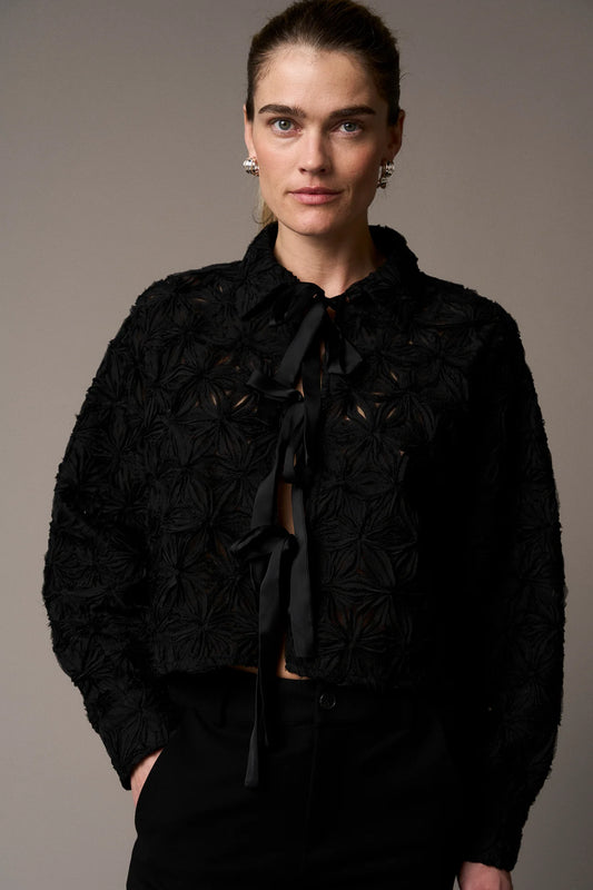 Lexie 3D Chiffon Tie Jacket