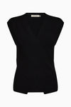 Vigga Cross Over Knit Top Black