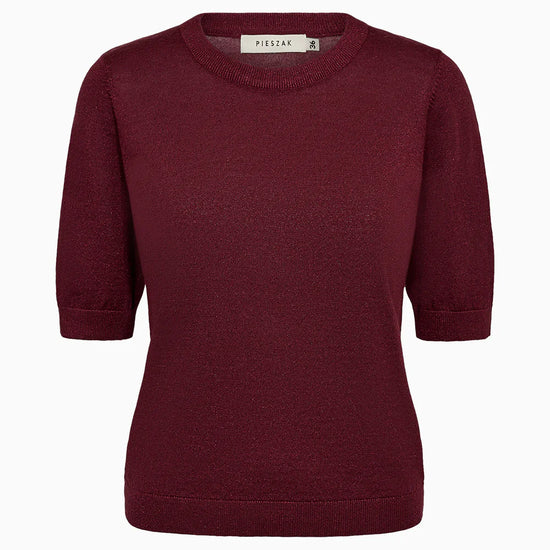 Maroon sweater on a white background