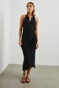 Sleeveless black top with racer back
