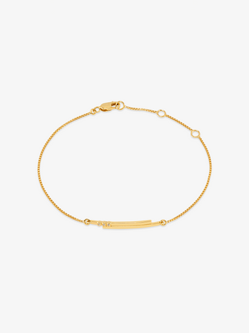 gold chain bracelet with 2 gold pieces overlapping with diamante and lobster clasp from rachel jackson