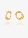 circular gold front facing earring which fit inside each other from rachel jackson 