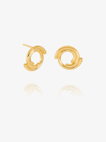 varying sized circular round stud gold earrings from rachel jackson