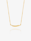 gold curve necklace with diamante detailing on a delicate gold chain from rachel jackson