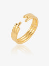gold triple band open ring from rachel jackson