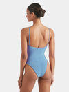 blue thin strap scoop neck crinkle swimsuit from hunza g rear view