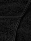 black thin strap scoop neck crinkle swimsuit from hunza g close up of fabric