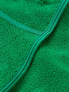 dark green thin strap scoop neck crinkle swimsuit from hunza g close up of fabric