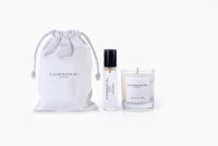 Kukui oil travel set with fragrance and small candle