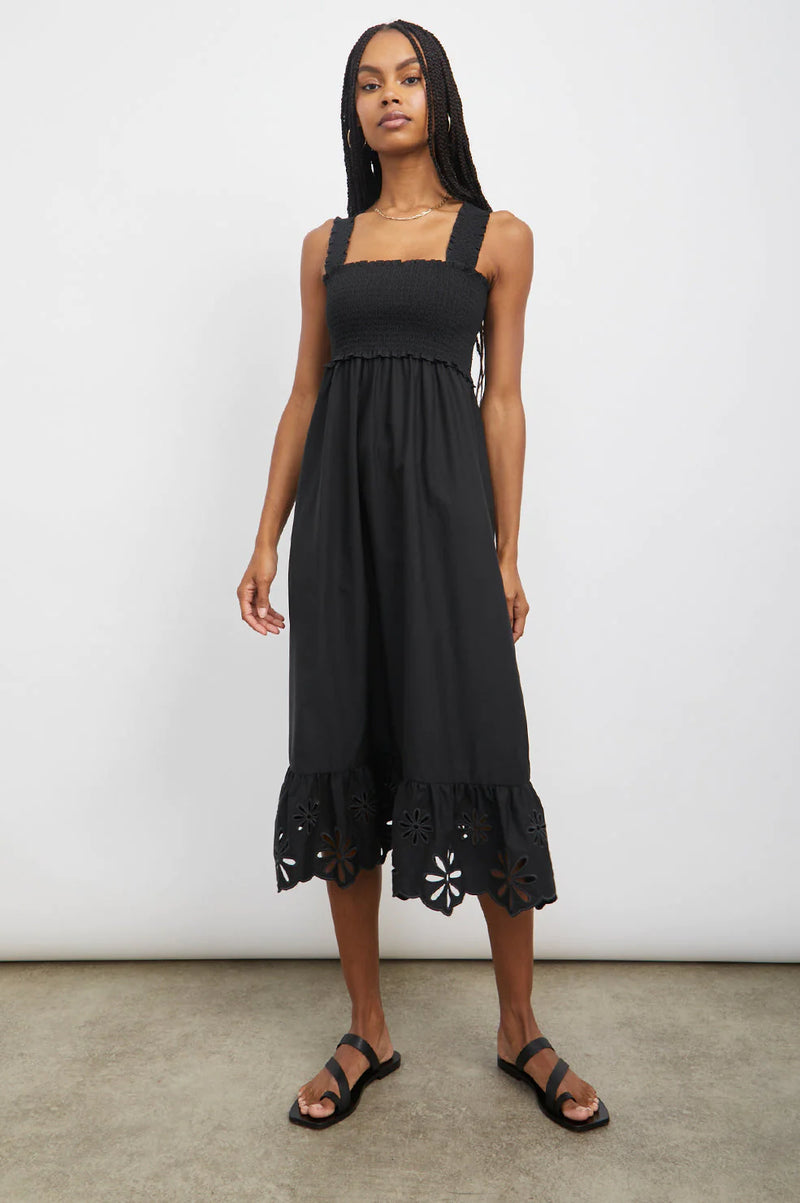 Black eyelet cheap maxi dress