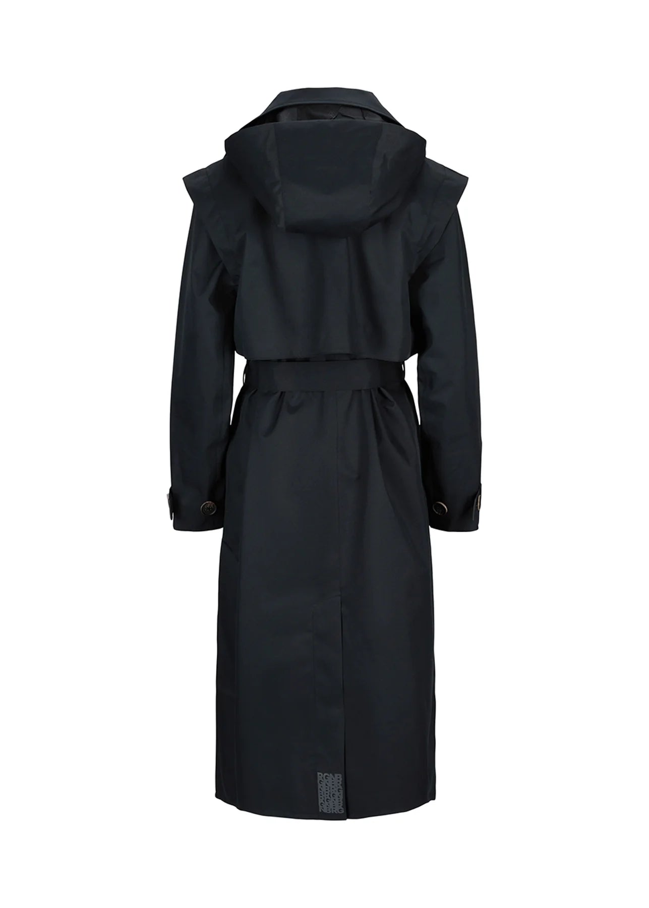 Black rain trench coat Clearance