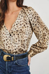 Sandra Top Champagne Leopard