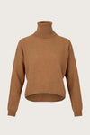 Cashmere roll neck in caramel