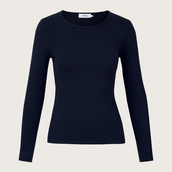 Navy crew neck long sleeved tee