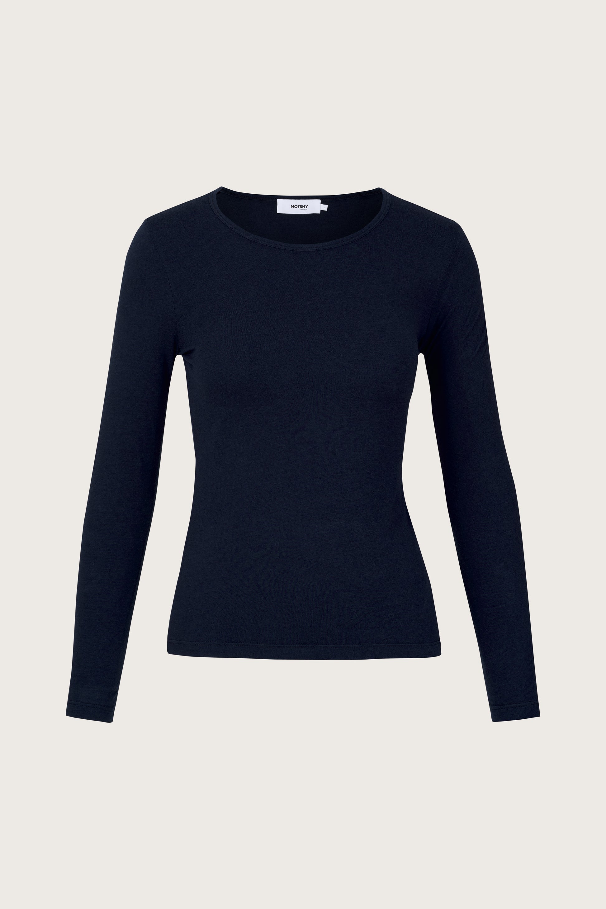 Navy crew neck long sleeved tee