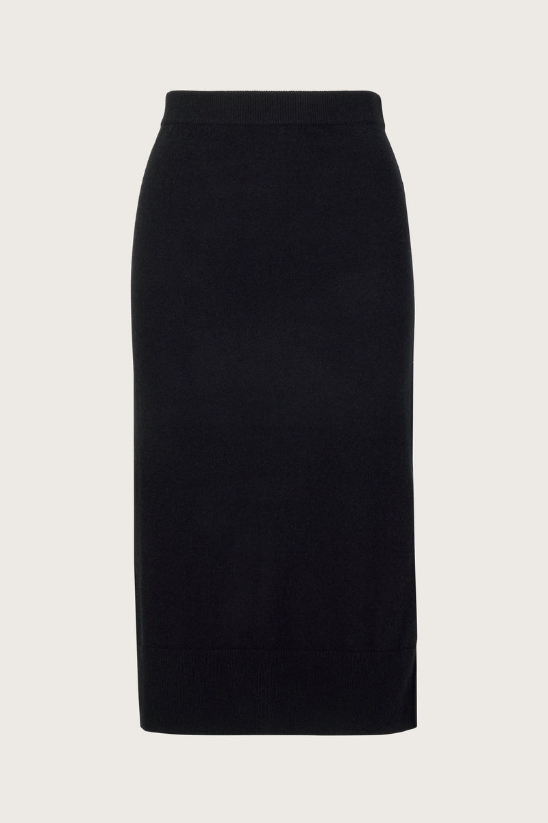 Karina Cashmere Pencil Skirt Black
