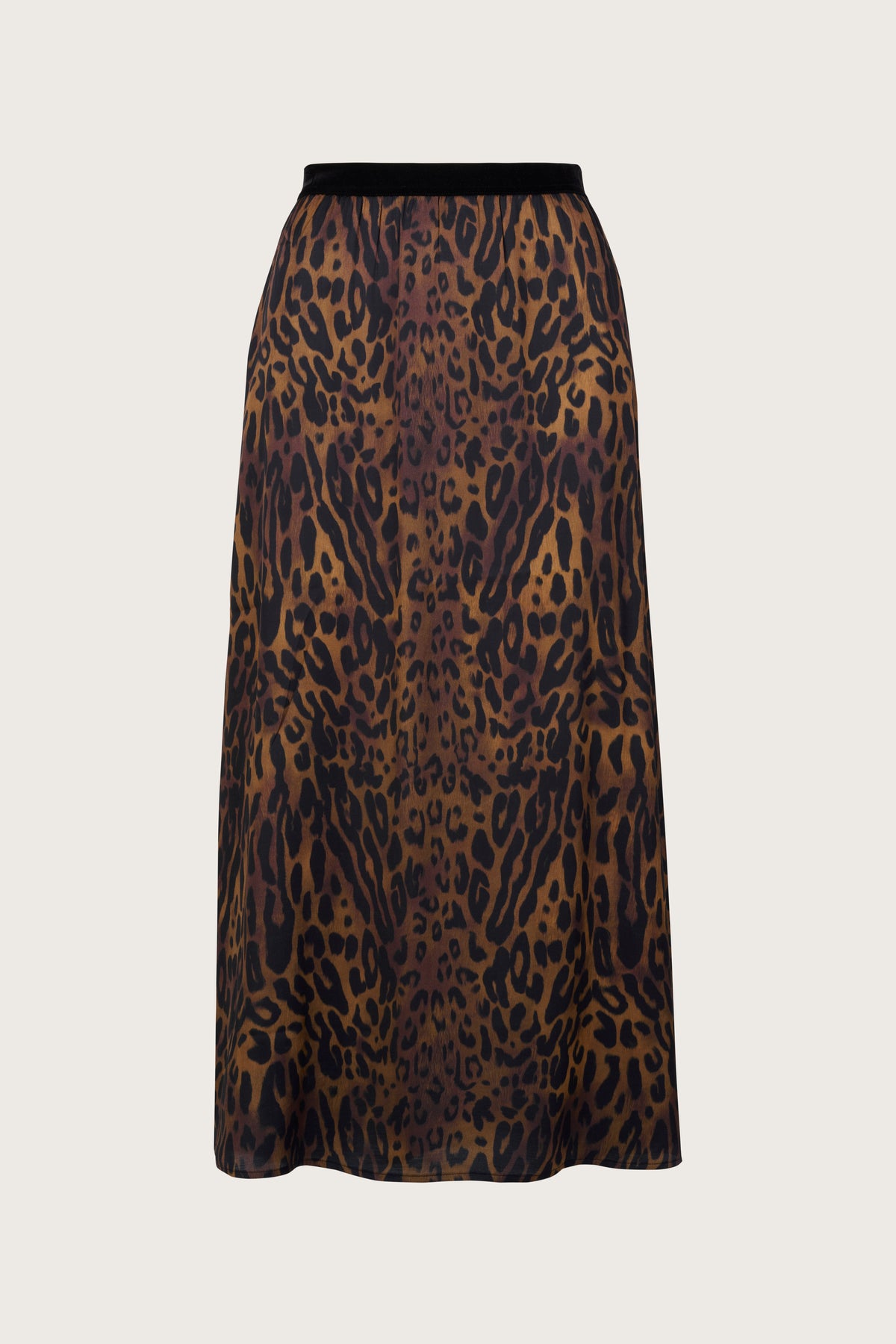 Leopard print slip skirt