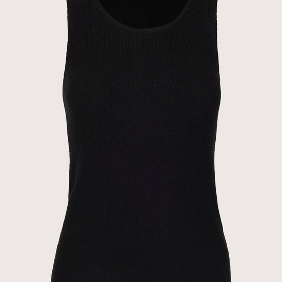 Black cashmere tank top