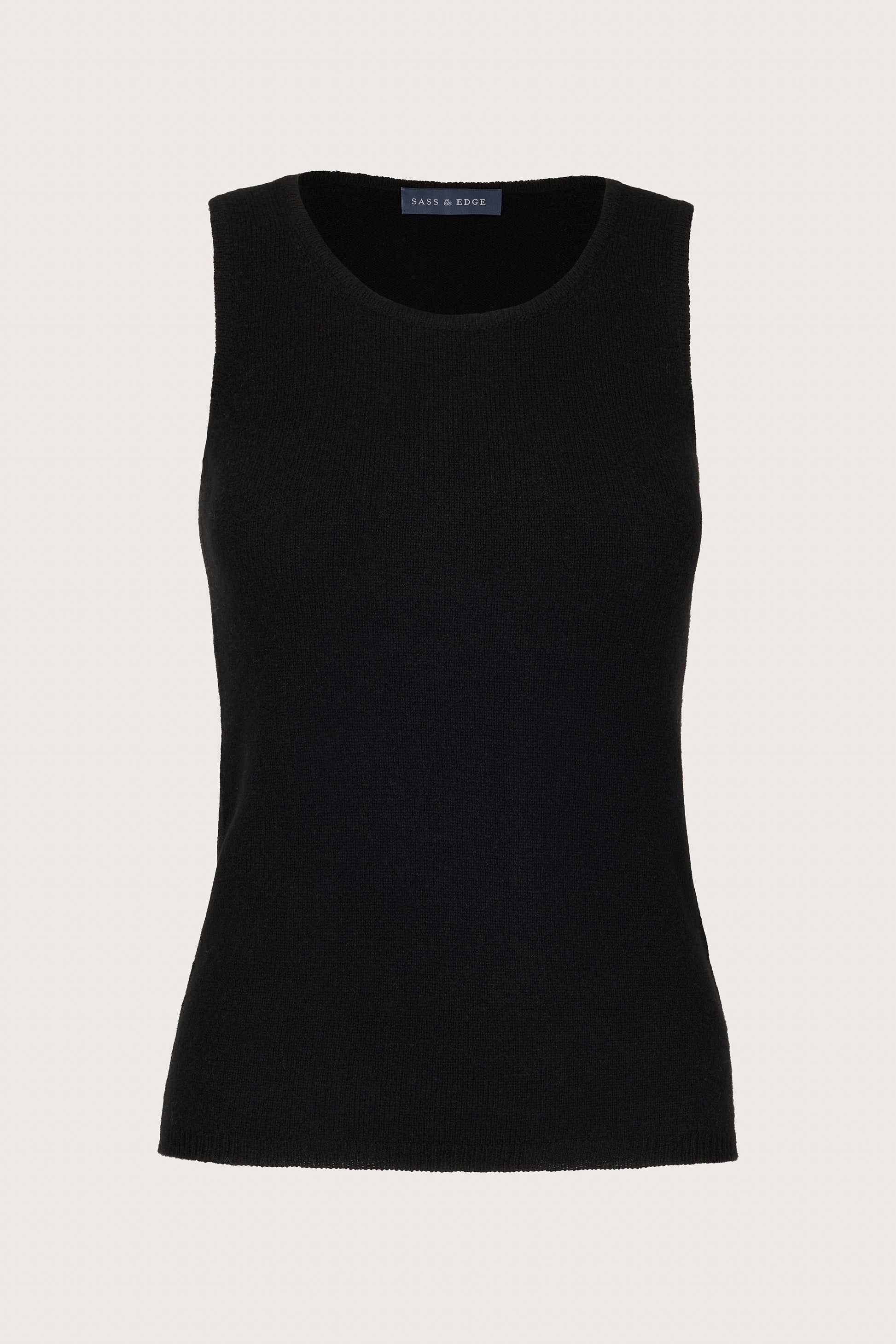 Black cashmere tank top