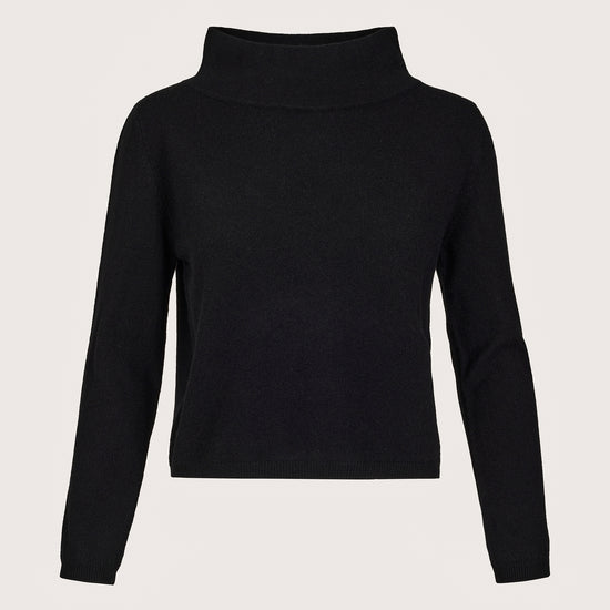 black open neck cashmere jumper