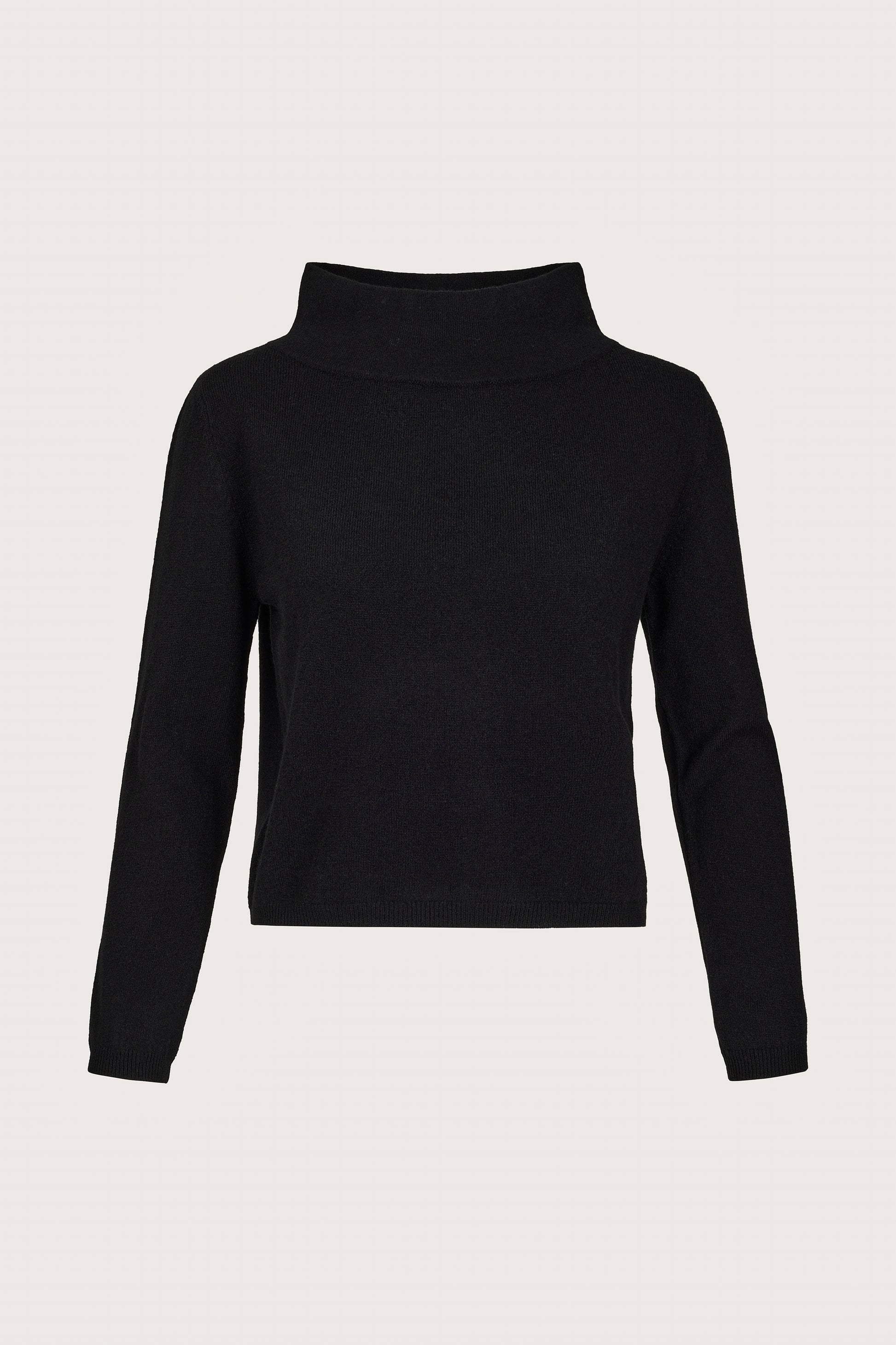 black open neck cashmere jumper