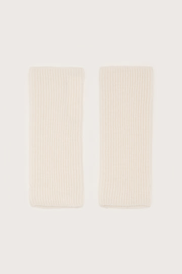 Winter white wrist warmers