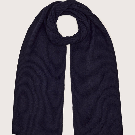 Navy cashmere scarf