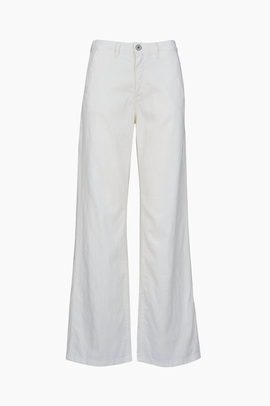 Linen blend wide leg trousers 