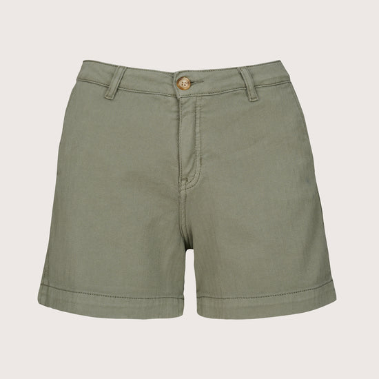 Khaki chevron twill shorts