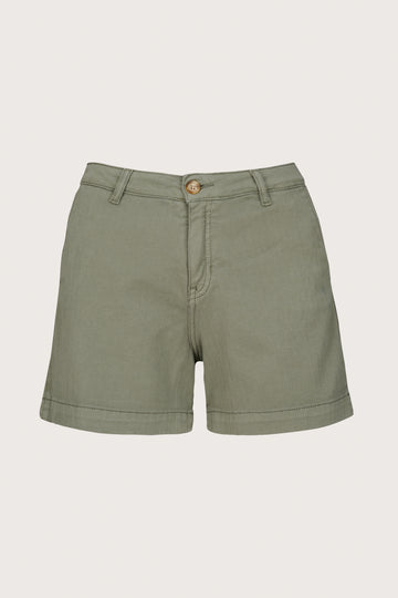 Khaki chevron twill shorts