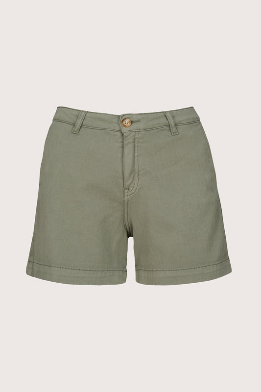 Khaki chevron twill shorts