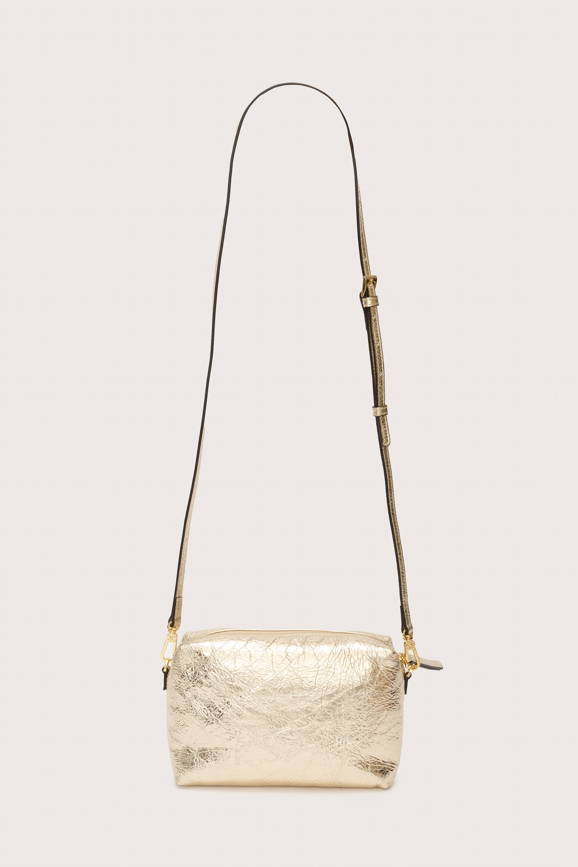 Gold cross body bag