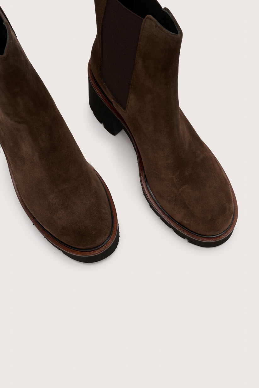 Boot Ali Ali Suede Boot Chocolate Brown – Sass & Edge