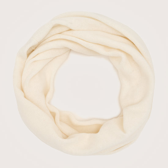 white cashmere snood