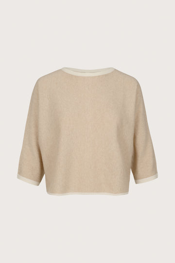 Canonbie Button Contrast Cashmere Beige/Ice