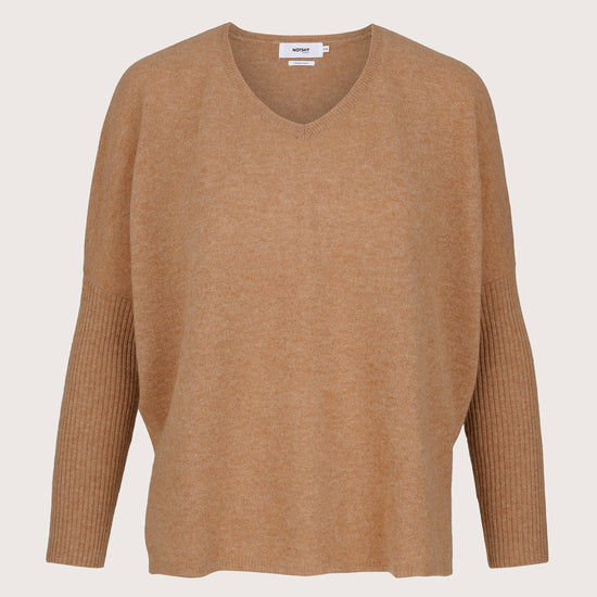 Cashmere Brown sweater on a beige background