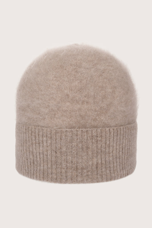 Light chestnut cashmere beanie from Absolute Cashmere