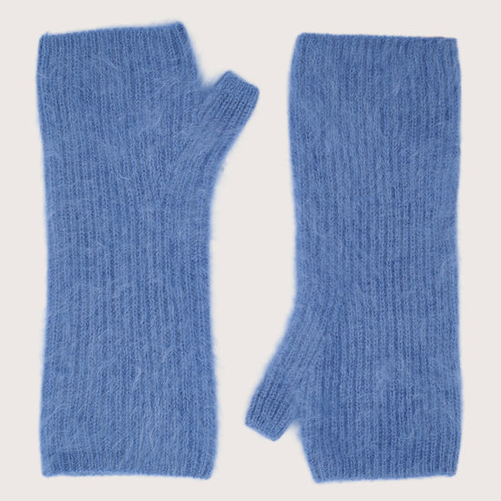 Denim blue cashmere wristwarmers from Absolute Cashmere