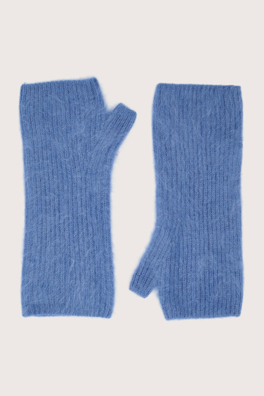 Denim blue cashmere wristwarmers from Absolute Cashmere