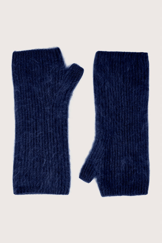 Navy blue cashmere wristwarmers from Absolute Cashmere