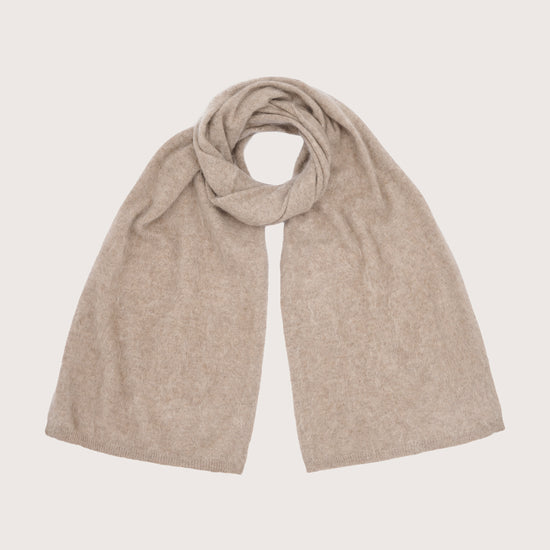 light brown brushed cashmere scarf