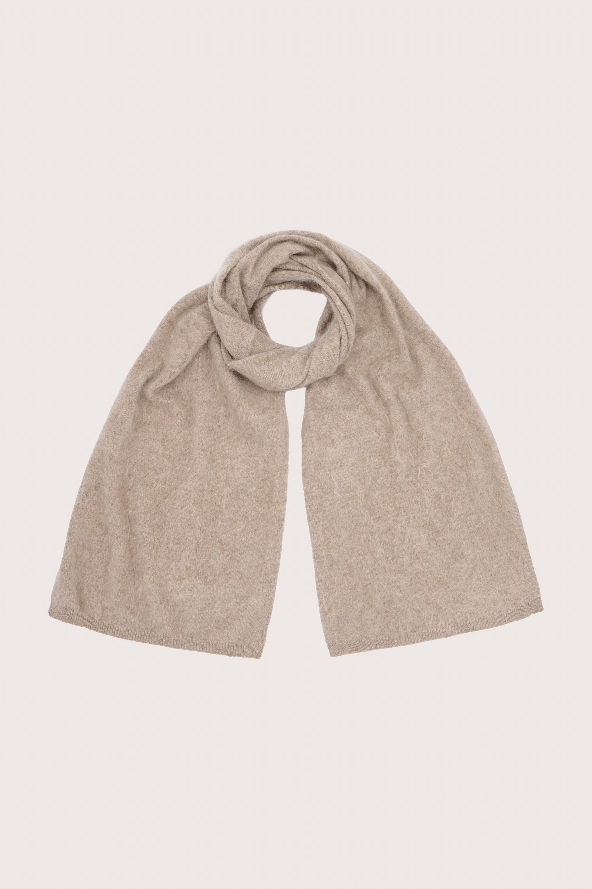 light brown brushed cashmere scarf