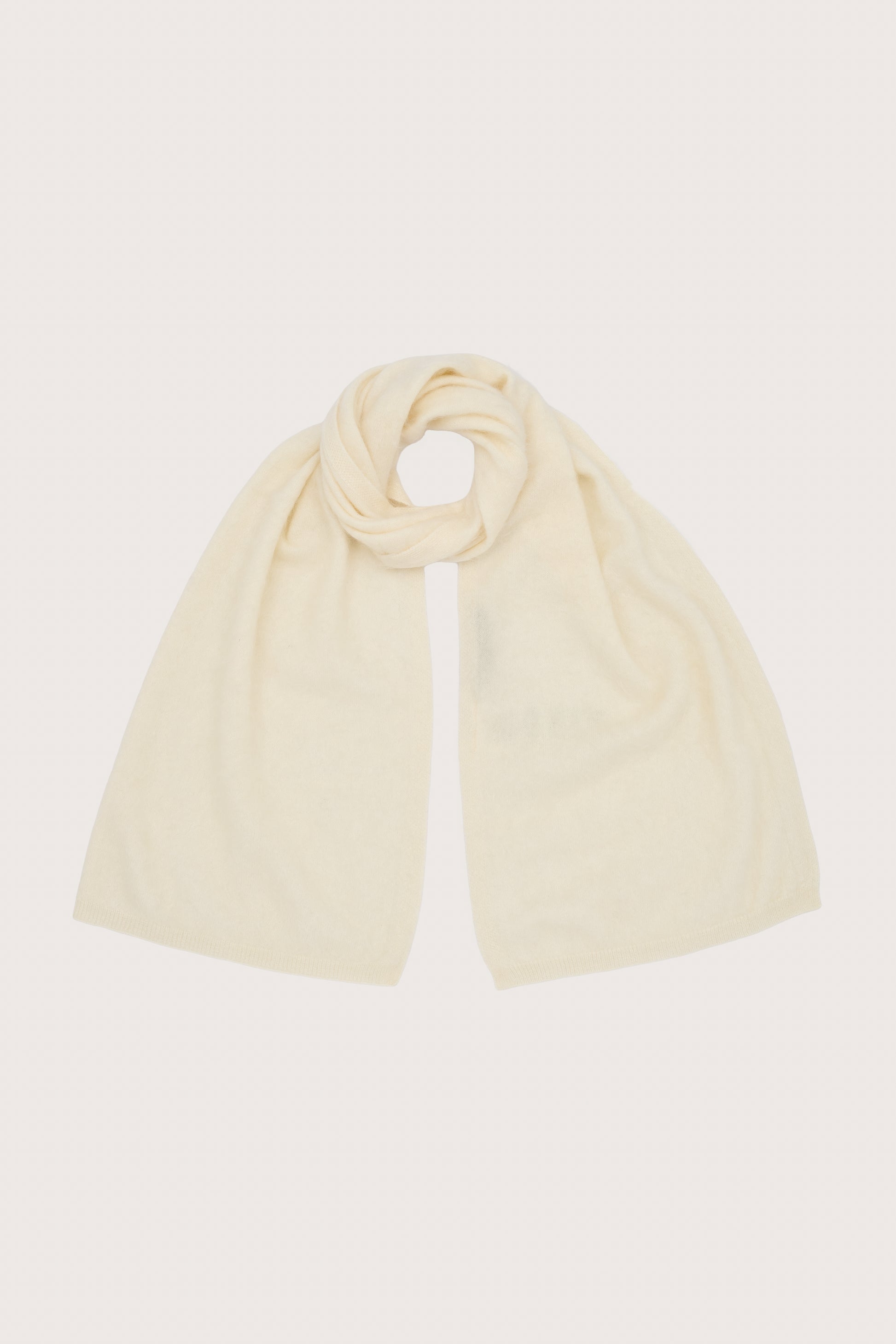 brushed cashmere cream scarf