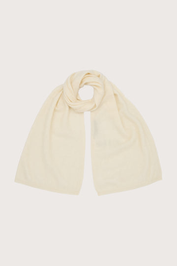 brushed cashmere cream scarf
